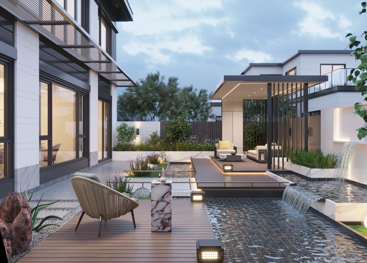 Calacatta Viola Marble Outdoor Side Table – Luxury Garden Pedestal