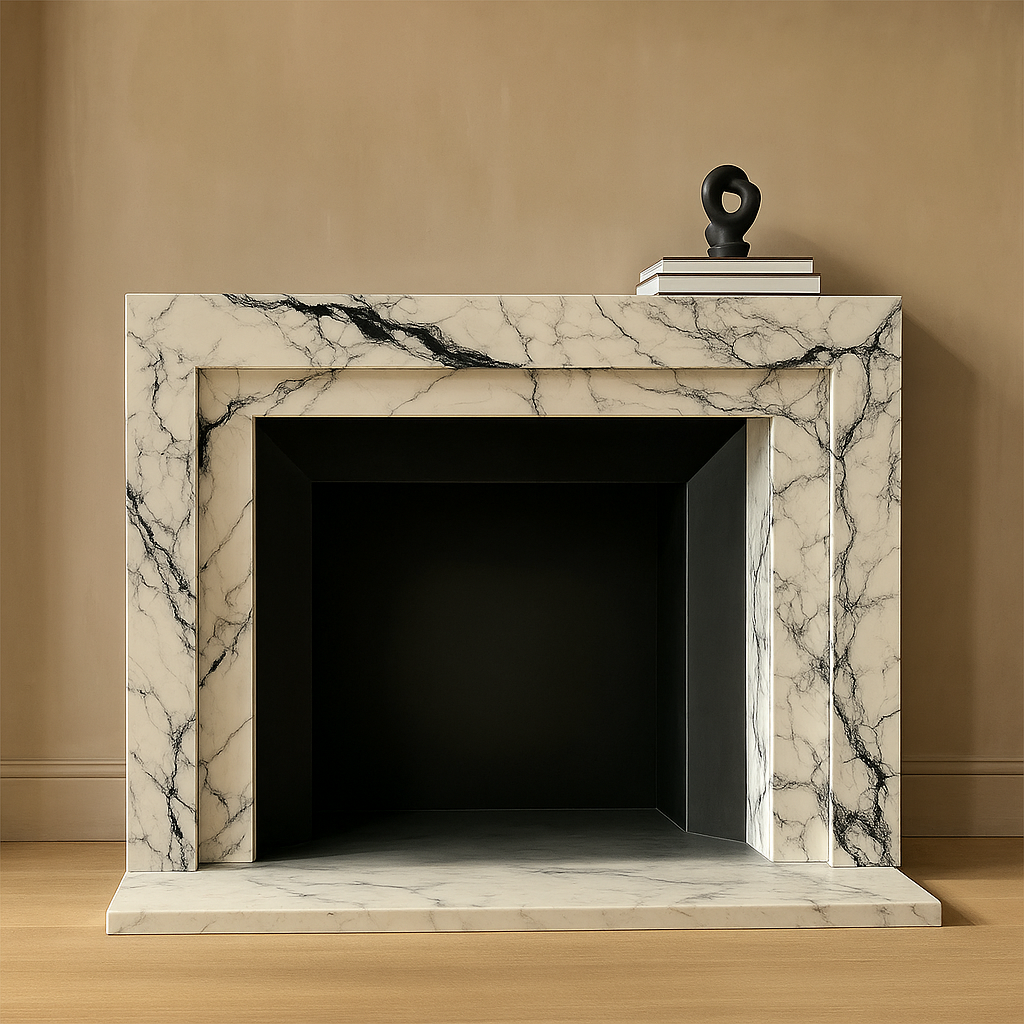 Arabescato Marble Fireplace Mantel