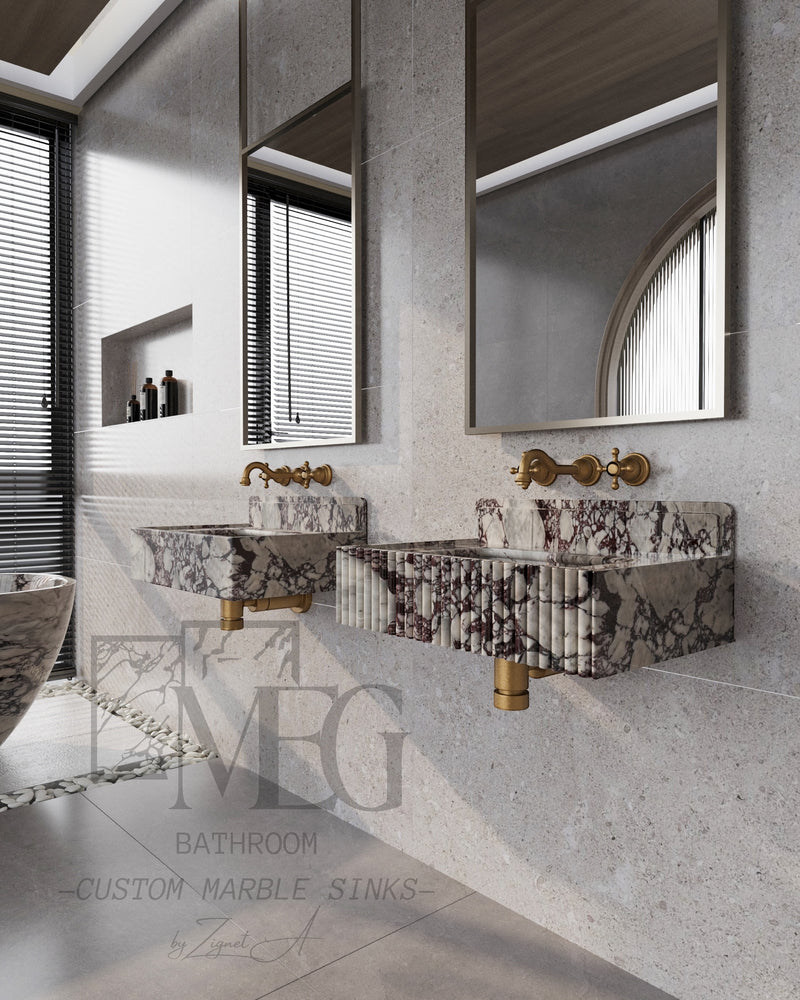 Calacatta Viola Marble Sinks