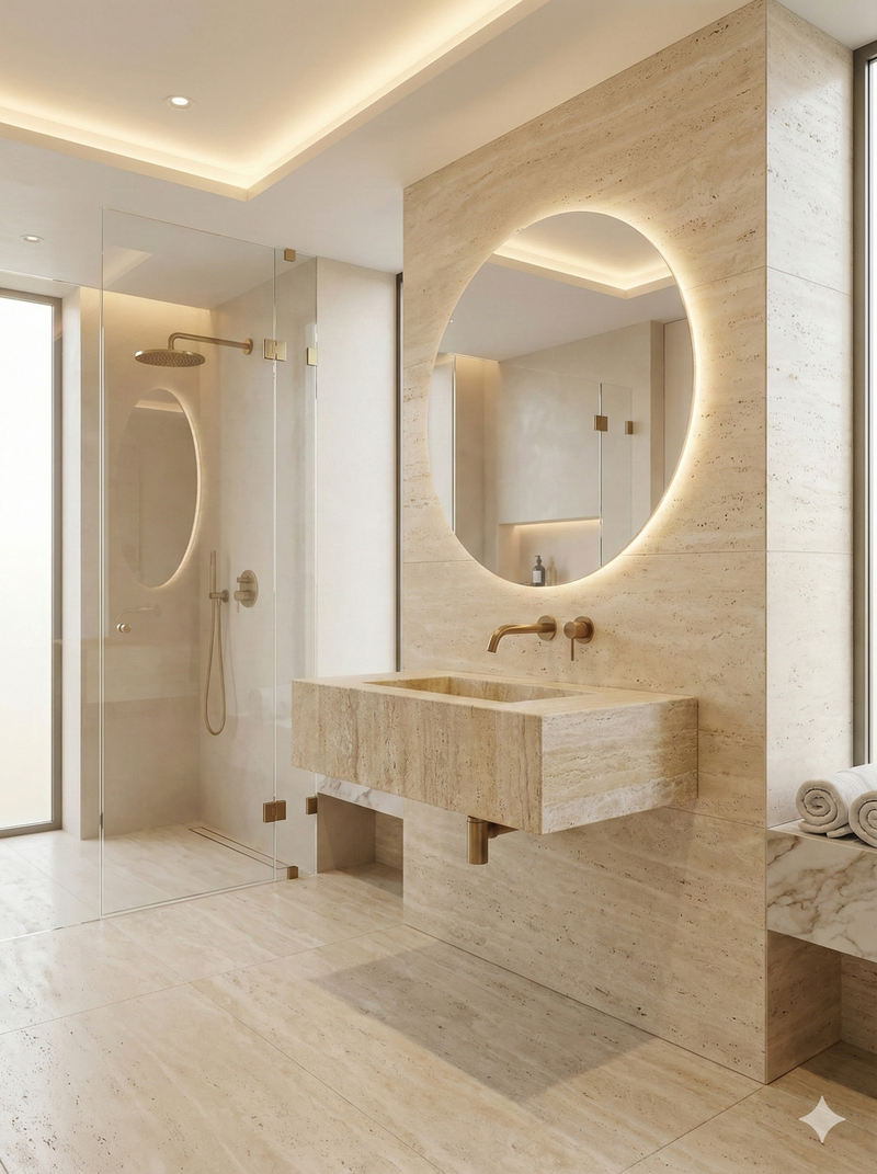 Light Travertine Sinks