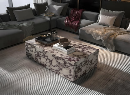 Calacatta Viola Marble Coffee Table – Luxury Italian Stone Centerpiece