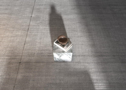 Calacatta Viola Marble Cube Side Table – Modern Sculptural Accent