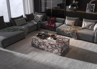Calacatta Viola Marble Coffee Table – Luxury Italian Stone Centerpiece