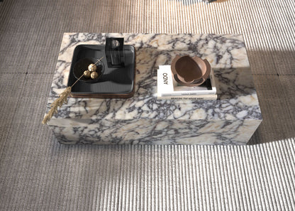 Calacatta Violetta Marble Coffee Table – Luxury Natural Stone Centerpiece