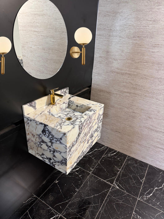 Wall Mount Viola Marble Vanity Cabinet