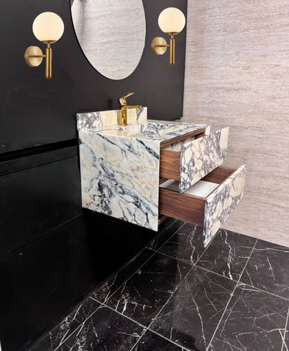 Wall Mount Viola Marble Vanity Cabinet