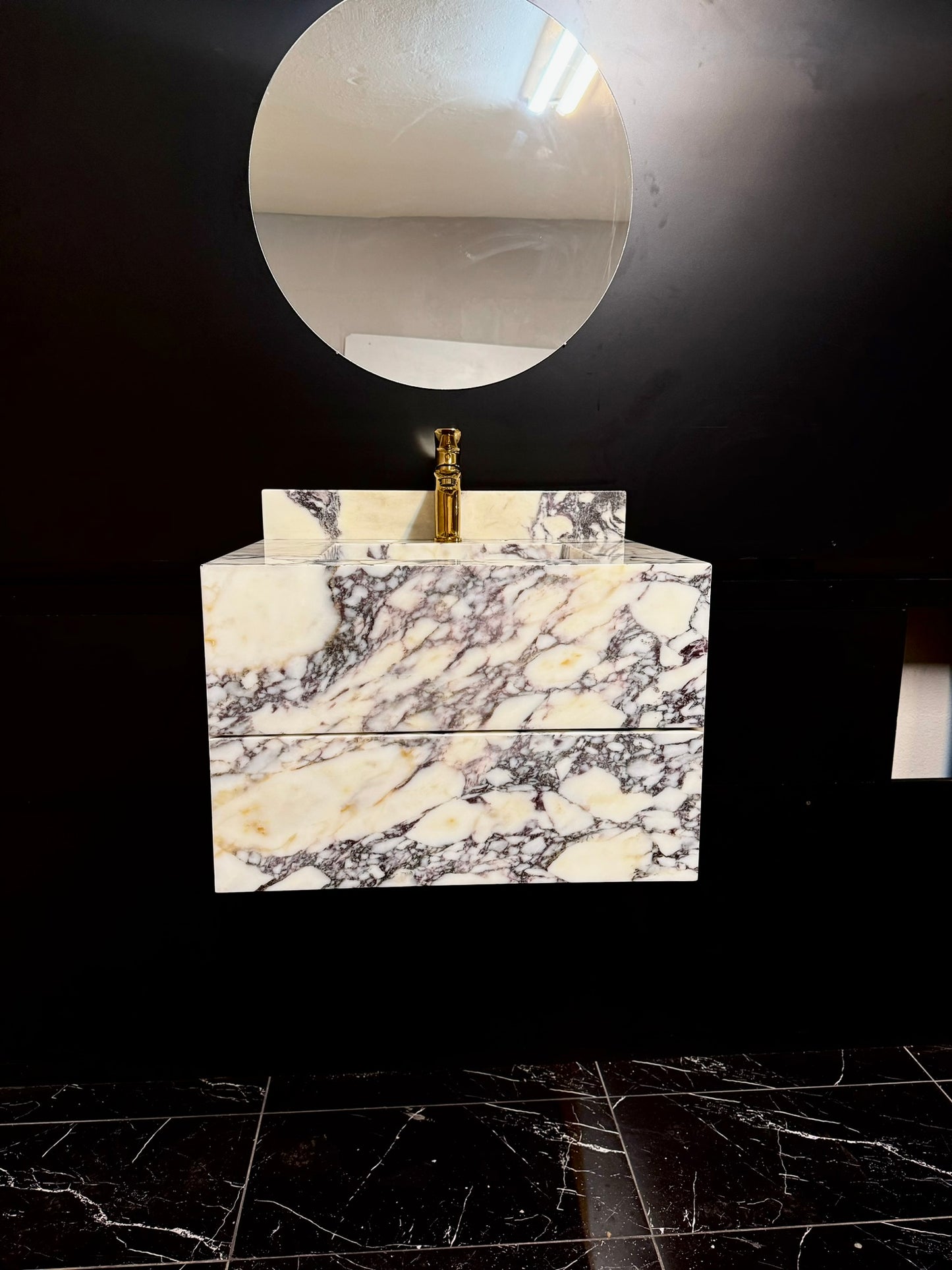 Wall Mount Viola Marble Vanity Cabinet