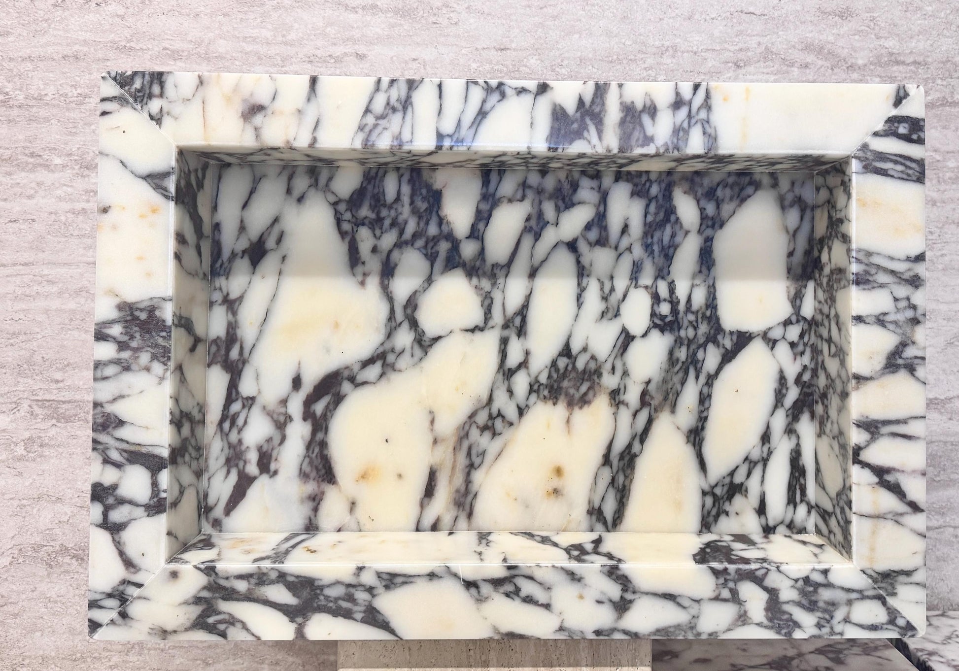 Calacatta Arabescato Recessed Marble Shower Niche Shelf, Stone Wall Insert