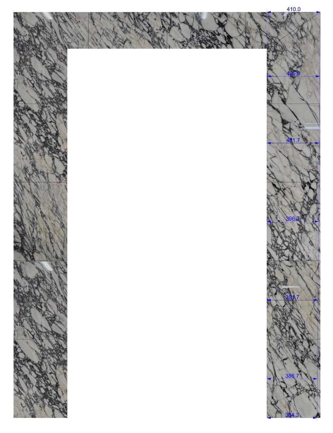 Custom Calacatta Viola Marble Vanity, Precision Bookmatched Wall Cladding