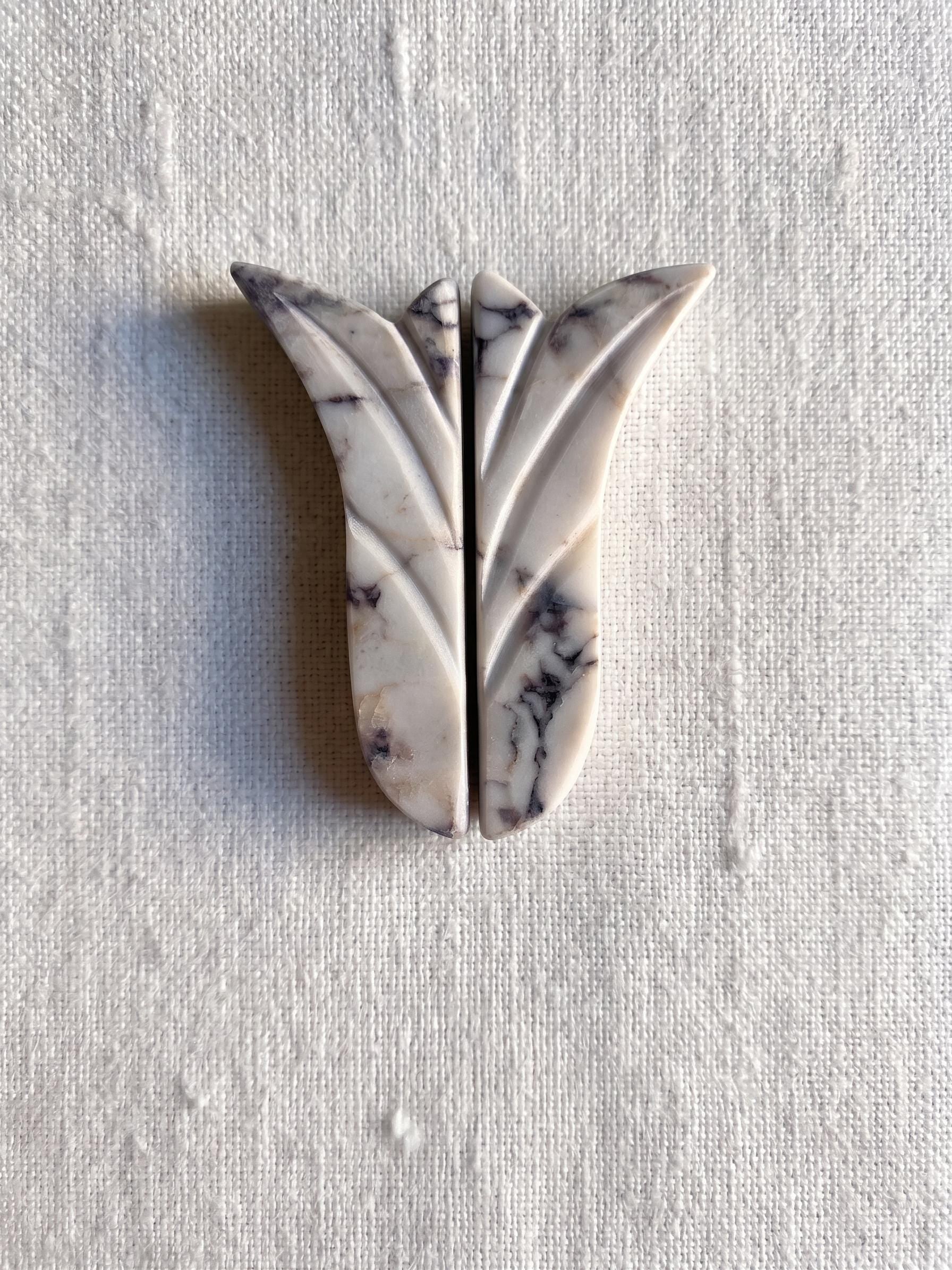 Marble Door Pulls, Flower Shape Cabinet Stone Handles