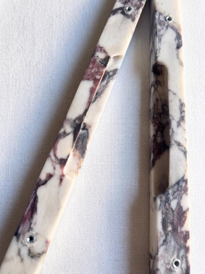 Long Marble Cabinet Bar Pulls, Calacatta Viola Appliance Handles