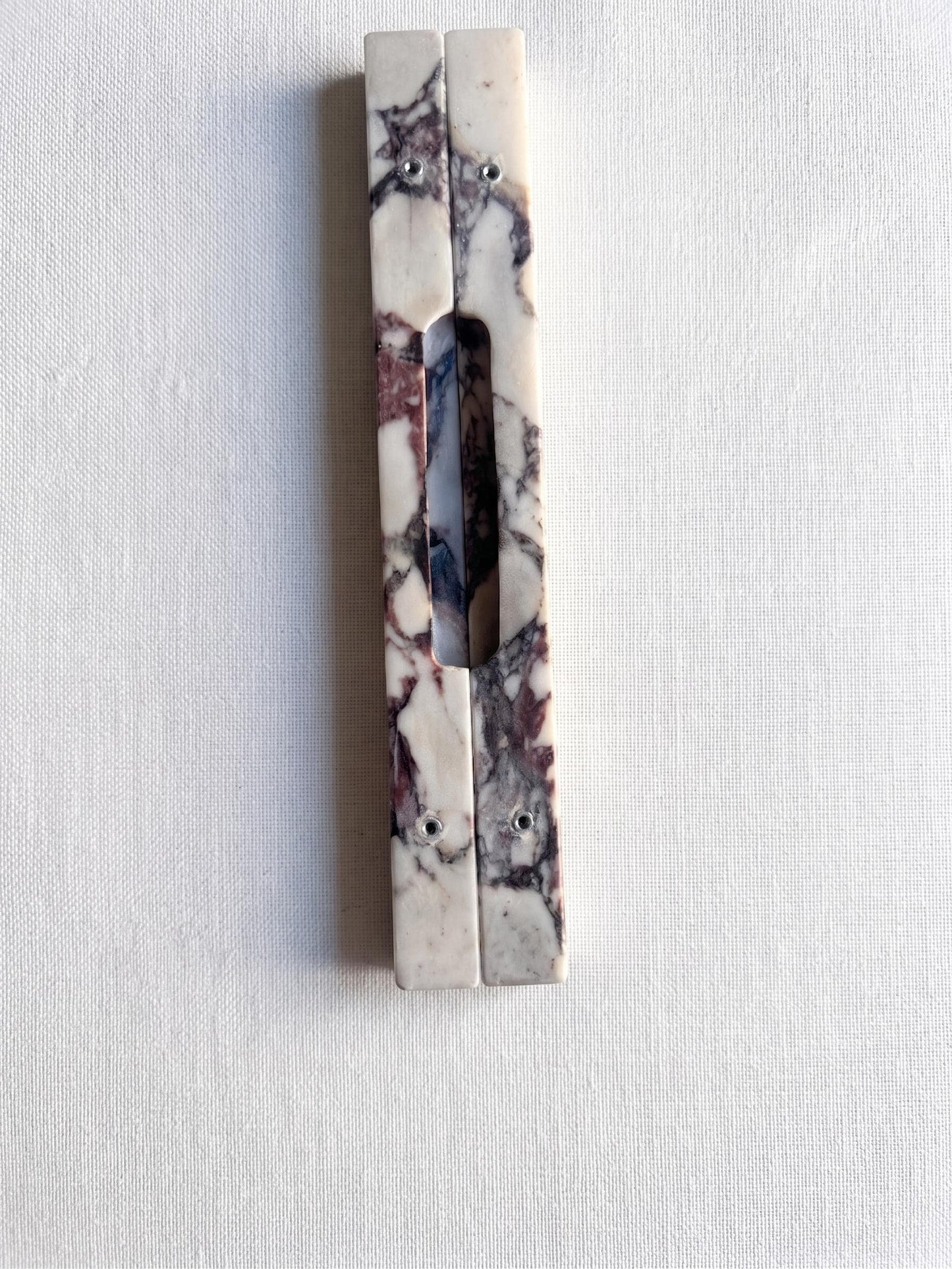 Long Marble Cabinet Bar Pulls, Calacatta Viola Appliance Handles