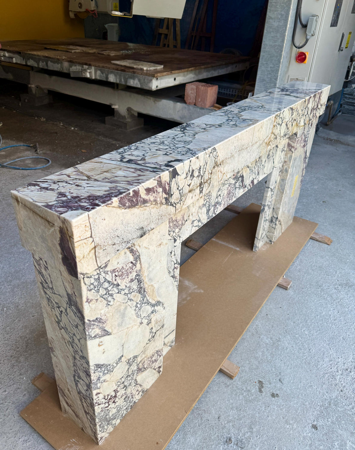 Calacatta Viola marble fireplace surround with hearth for formal living room – view 4