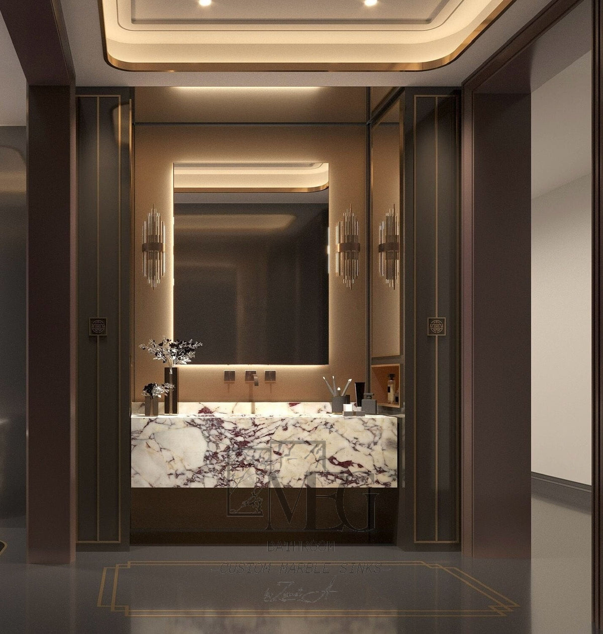 Modern Interiors Bathroom Marble Vanities – MEG Custom Marble By Ziynet ...