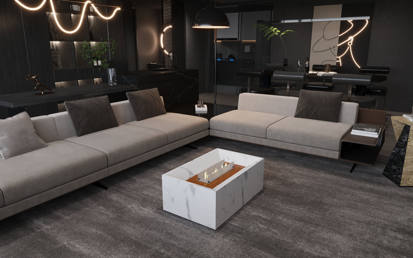 White Porcelain Fireplace